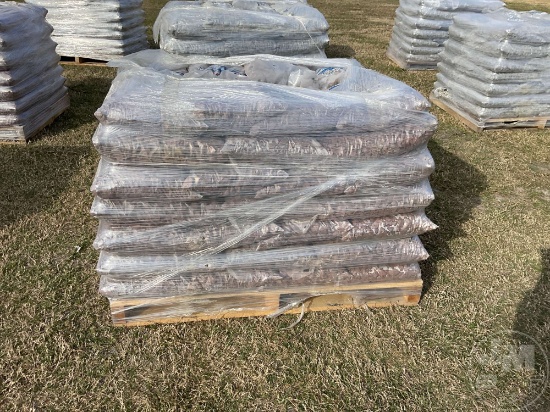 PALLET OF RED STONE LANDSCAPE ROCK QTY (56) BAGS