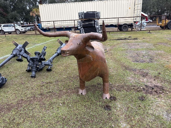 METAL LONGHORN BULL BBQ GRILL