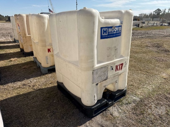 HOOVER MATERIALS HANDLING GROUP INC. POLY IBC 330 GALLON TOTE