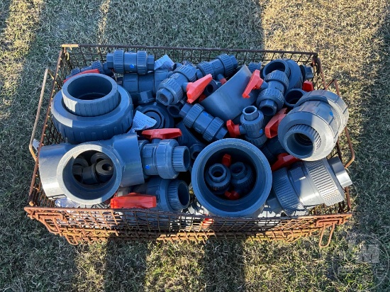 QTY OF BALL VALVES & VARIOUS SIZES OF CONNECTORS