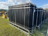 UNUSED 2024 ALLMETAL K0710 POWDER COATED STEEL SITE FENCE, 10'