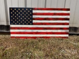 HANDMADE WOOD AMERICAN FLAG TO BENEFIT SLEEP IN HEAVENLY PEACE.