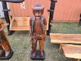 6' TEAK WOOD COWBOY