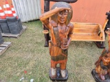 6' TEAK WOOD INDIAN