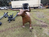 METAL LONGHORN BULL BBQ GRILL