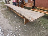TEAK WOOD LOG TABLE