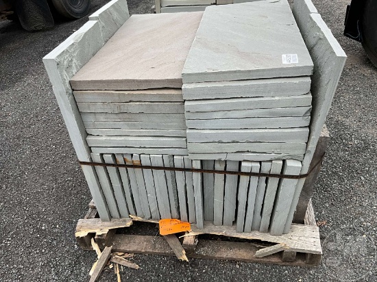 PALLET OF NATURAL CLEFT BLUE STONE 39 PCS, 18”......X36”......