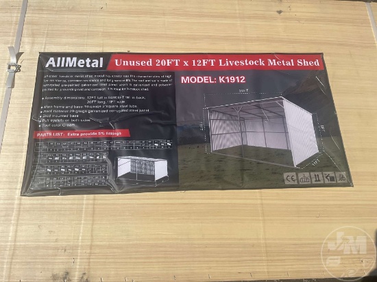 UNUSED 2024 ALLMETAL K1912 LIVESTOCK METAL SHED