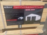 UNUSED 2024 ALLMETAL K3325 DOUBLE GARAGE STEEL BARN SHED