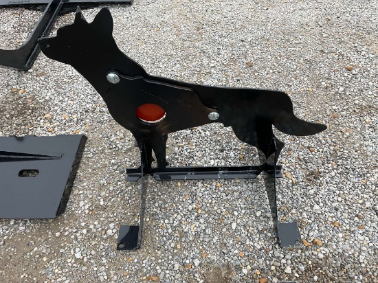 3/8" AR500 STEEL COYOTE SHOOTING TARGET WITH HEART FLAPPER
