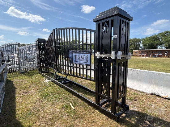 UNUSED 2025 SKLP 20' BI-PARTING WROUGHT IRON GATE