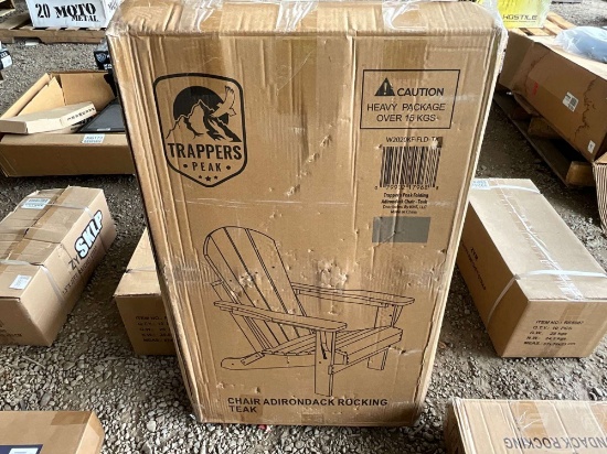 ADIRONDACK ROCKING CHAIR GRAY IN COLOR