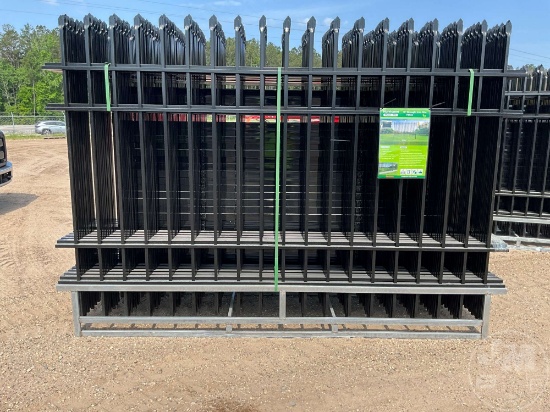 10’...... WROUGHT IRON SITE FENCE, 22 FENCE PANELS, 23 POSTS,