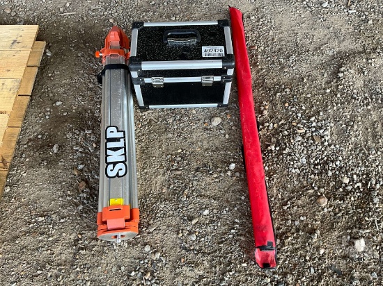 SURVEYING EQUIPMENT, TRIPOD, MEASURE STICK