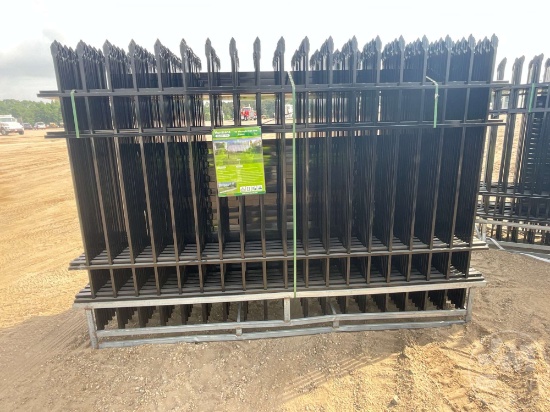 10’...... WROUGHT IRON SITE FENCE, 22 FENCE PANELS, 23 POSTS