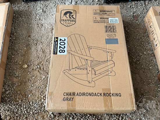 ADIRONDACK ROCKING CHAIR GRAY IN COLOR
