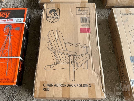 TRAPPERS PEAK ADIRONDACK CHAIR RED IN COLOR