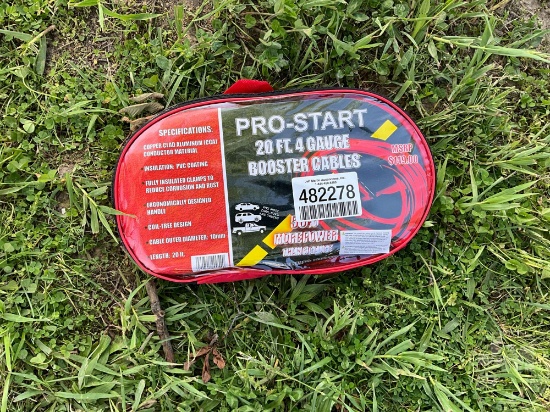 UNUSED, PRO-START BOOSTER CAVLES, 20', 4 GA