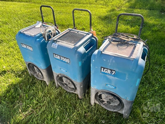 DRIEAZ QTY OF (3) LGR 7000 XLI COMMERCIAL DEHUMIDIFIERS