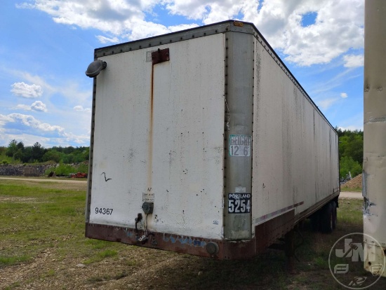 CLARK EQUIPMENT COMPANY 1000 40'X96" VAN TRAILER VIN: 47226