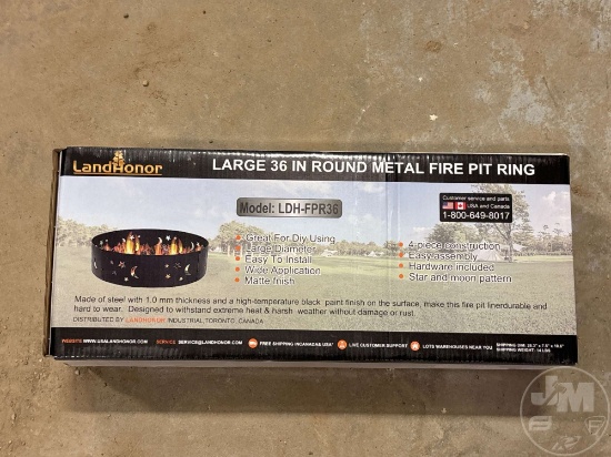 UNUSED LANDHONOR LDH-FPR36 36 IN. ROUND METAL FIRE PIT RING