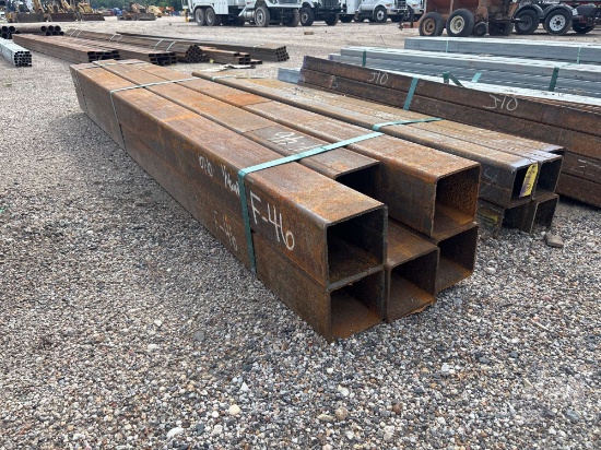6PCS @10 FT 1/4 IN. THICKNESS 6 IN. SQUARE TUBING