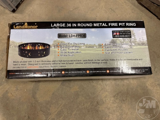 UNUSED LANDHONOR LDH-FPR36 36 IN. ROUND METAL FIRE PIT RING