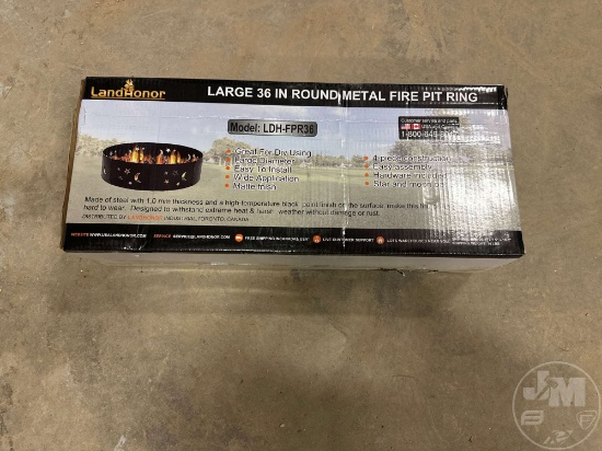 UNUSED LANDHONOR LDH-FPR36 36 IN. ROUND METAL FIRE PIT RING
