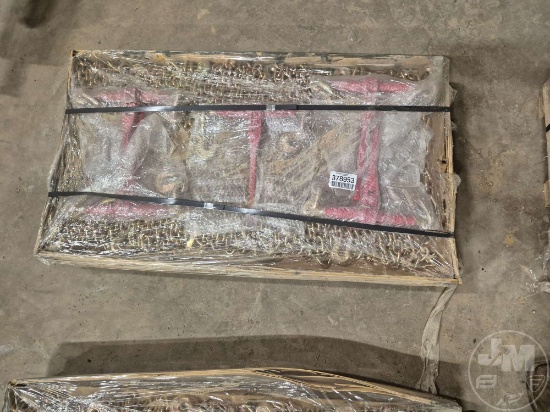 QTY OF 10 UNUSED 3/8 IN. 20 FT G80 CHAINS & 5 UNUSED BINDERS