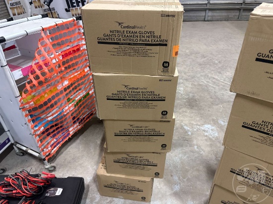 QTY OF 5 BOXES UNUSED NITRILE EXAM GLOVES