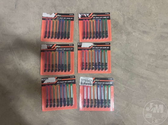 QTY OF 6 UNUSED 8 PACK OF RETRACTABLE KNIVES