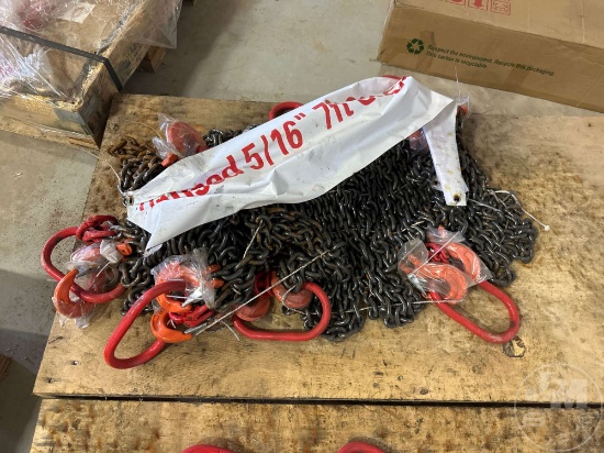 UNUSED 5/16 IN. 7 FT G80 CHAIN SLING DOUBLE