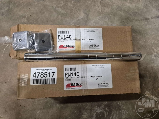 QTY OF 10 EAGLE PW14C 14 IN. CHROME POST