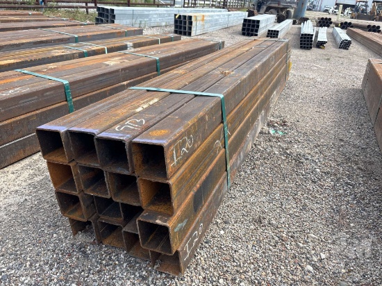16PCS @9 FT 3/16 IN. THICKNESS 4 IN. SQUARE TUBING