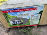 UNUSED HURRICANE MSC2030F 20 FT X 30 FT STEEL CARPORT W/ ENCLOSED SIDEWALLS