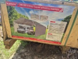 UNUSED HURRICANE MSC2030F 20 FT X 30 FT  STEEL CARPORT W/ ENCLOSED SIDEWALLS