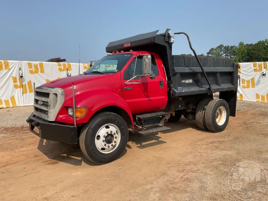 2004 FORD F-750 SINGLE AXLE DUMP TRUCK VIN: 3FRXF75E64V670307