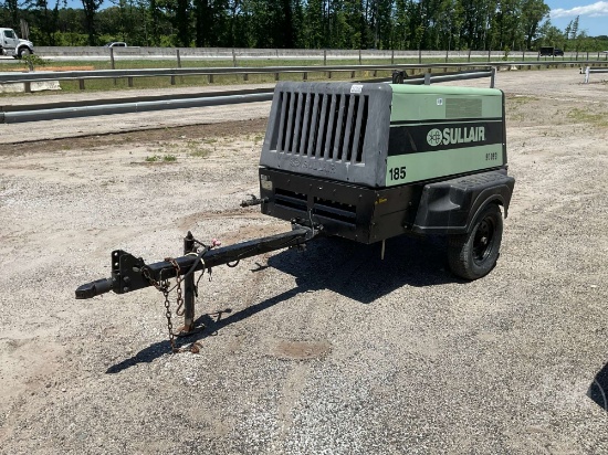 SULLAIR 185D DPQ 185 CFM TRAILER MOUNTED AIR COMPRESSOR SN: 201709290093