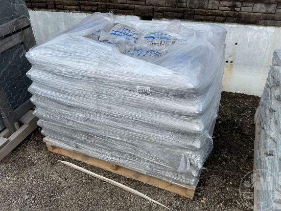 1 PALLET 2B (3/4") BLUE DECORATIVE STONE, (56) BAGS TOTAL
