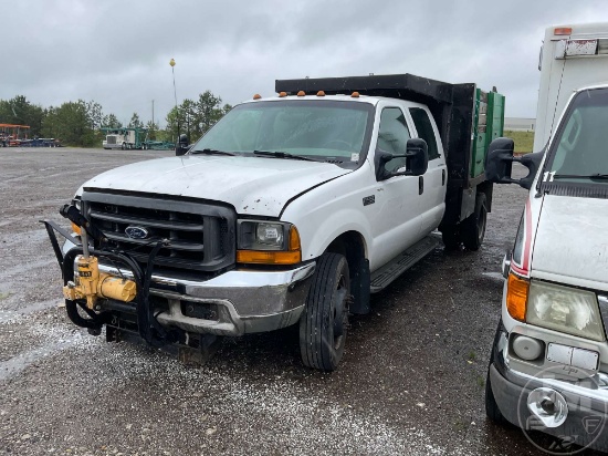 1999 FORD F-450 CREW CAB SINGLE AXLE DUMP TRUCK VIN: 1FDXW46F1XEC67415