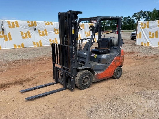 2015 TOYOTA 8FGU15 2150 CUSHION TIRE FORKLIFT SN: 61475