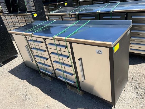 UNUSED 2025 7FT-10D-2-01B-01 10 DRAWER WORK BENCH SN: 69062503