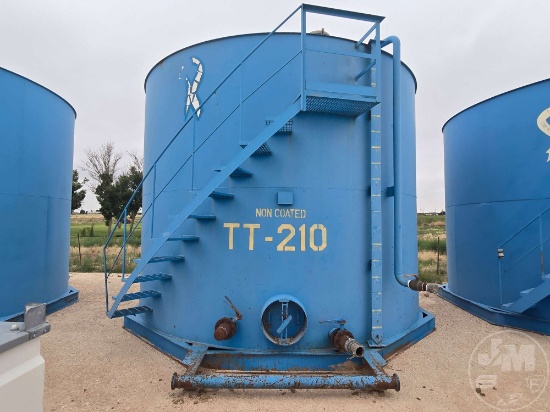 500 BBL VERTICAL TANK, SKID MOUNTED