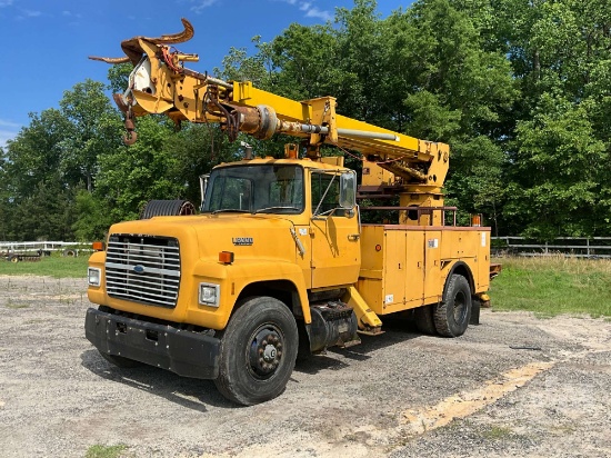 1988 FORD L8000 S/A DIGGER DERRICK TRUCK TELREX/TELELECT VIN: 1FDYK82A5JVA59000