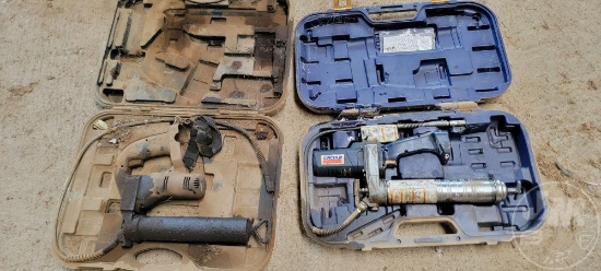 QTY OF (2) GREASE GUNS W/ CARRY CASE ***NO BATTERY***