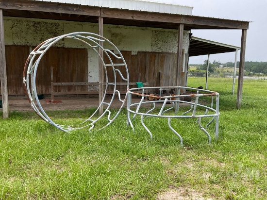 QTY OF (2) 102”......W X 44”......H ROUND HAY FEEDERS