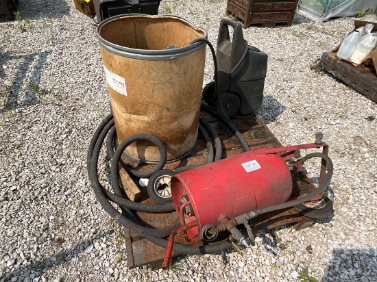 SAND BLASTING MACHINE WITH DRUM OF SAND