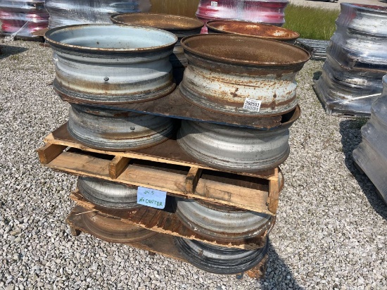 FOUR SETS OF 24.5 RIMS WITH NO CENTER