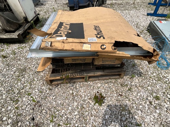 PALLET OF GRATES & DAYTON SHUTTER