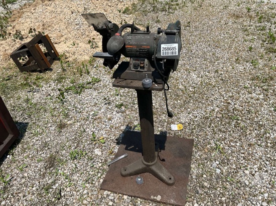 8”...... BENCH GRINDER ON PEDESTAL